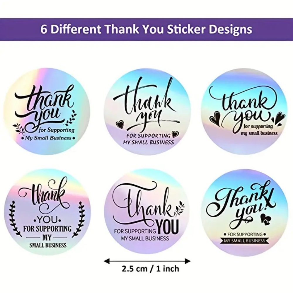 500 Thank You Stickers - Picture 2 of 3